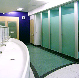 glass door toilet cubicle partitions